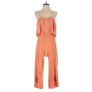 Sincerely Jules Embroidered Strapless Wide Leg Jumpsuit